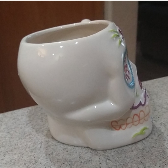 Sugar Skull Shaped Mug Dia De Los Muertos Cup- Day Of The Dead - Picture 4 of 6